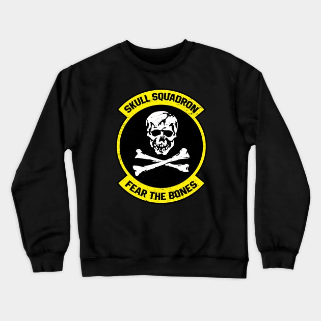 Skull Squadron Patch Only Crewneck Sweatshirt by d4n13ldesigns